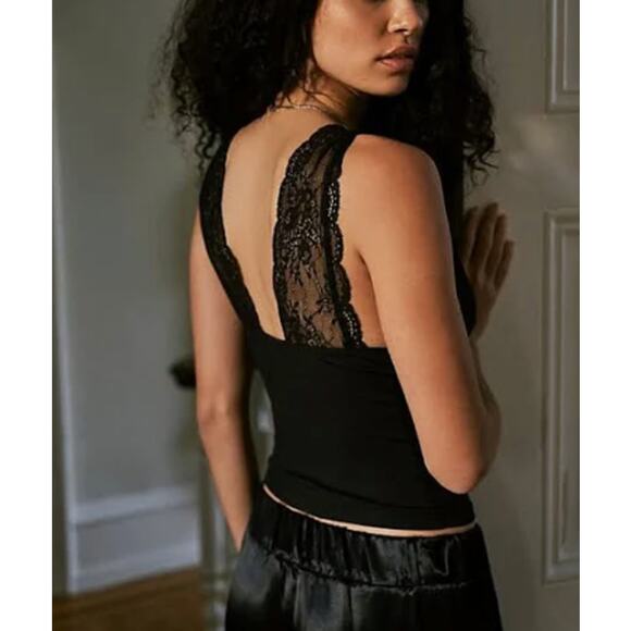 NWT Free People Intimately Power Play Cami, Revolve, Black, Sz‎ M - Picture 2 of 9